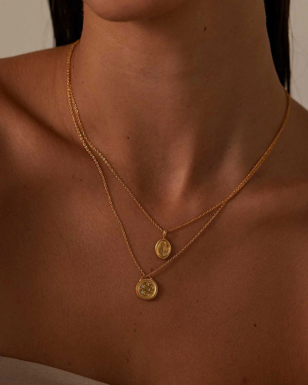 Kirstin Ash Eclipse Align Necklace- 18k gold vermeil