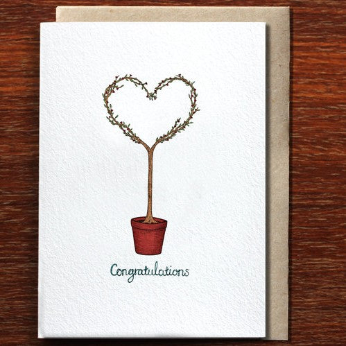 The Nonsense Maker Congratulations Love Tree - Greeting Card
