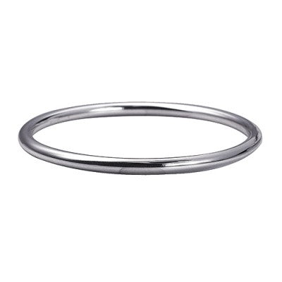 Sterling Silver 4mm Solid Round Golf Bangle