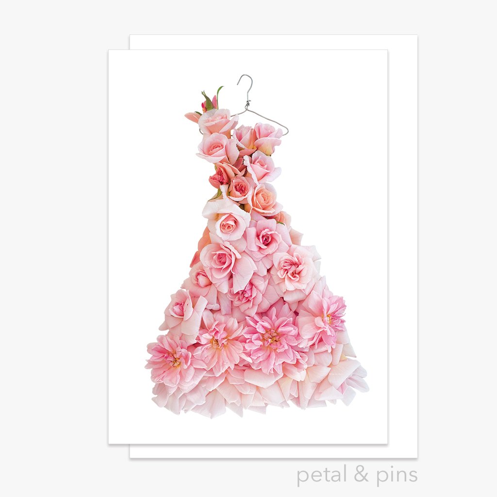 Petal & Pins Cécile Brünner Rose Dress Greeting Card