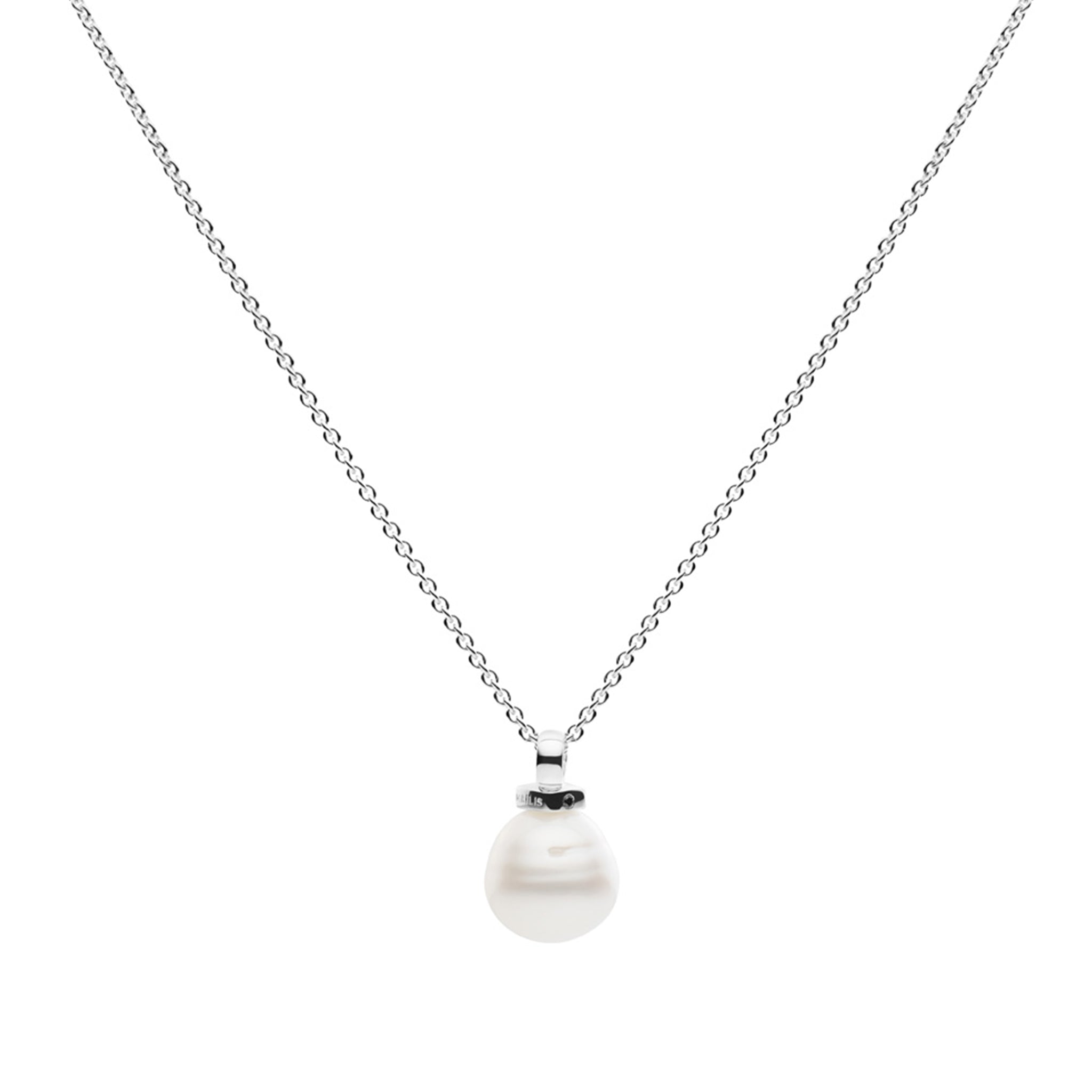Kailis Sterling Silver Pearl Geometric Necklace