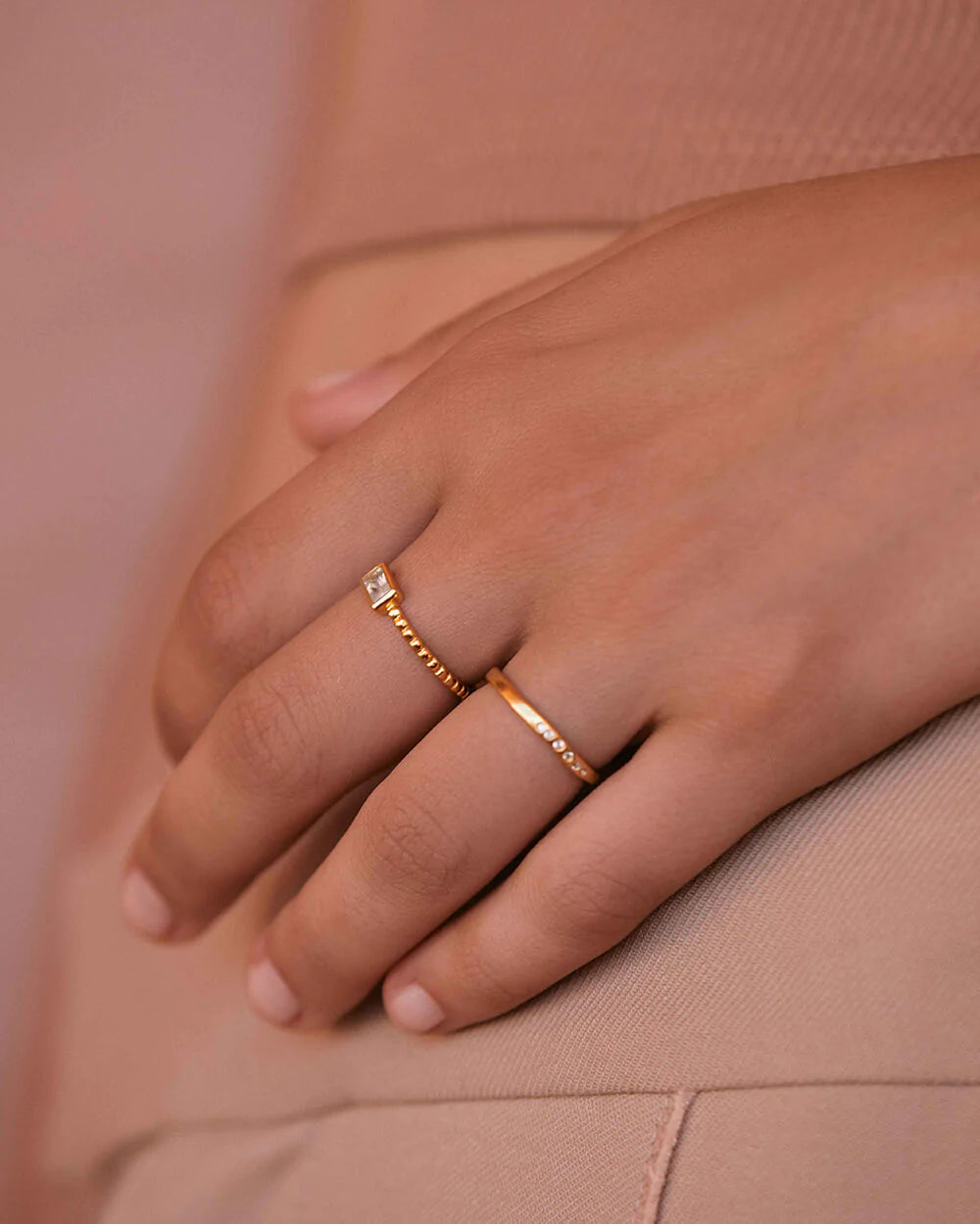 Kirstin Ash Sun Lines Ring- 18k Gold Plated