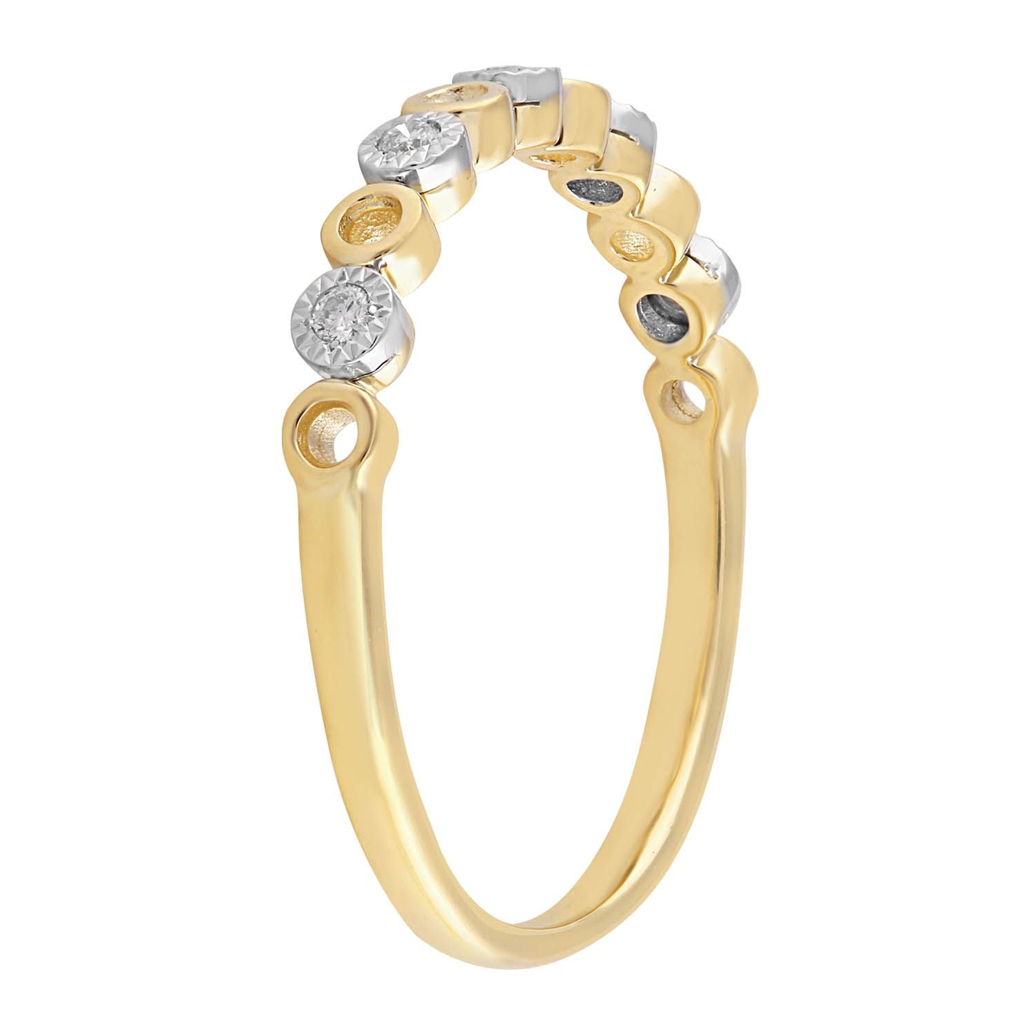 Yellow Gold 0.05ct Diamond Ring