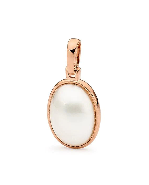 9ct Rose Gold Mabe Pearl Pendant