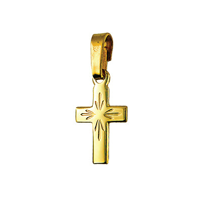 9ct Yellow Gold Fancy Cross Pendant