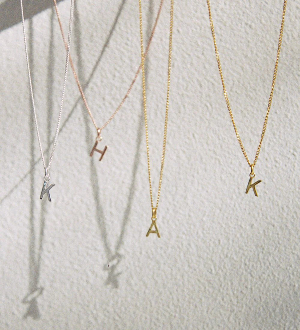 Kirstin Ash Initial A-Z- Rose Gold Plated Pendant