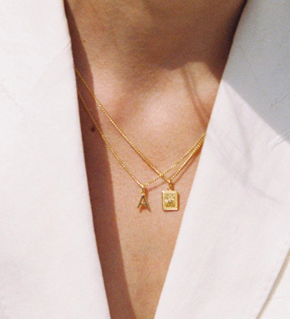 Kirstin Ash Initial A-Z- Rose Gold Plated Pendant