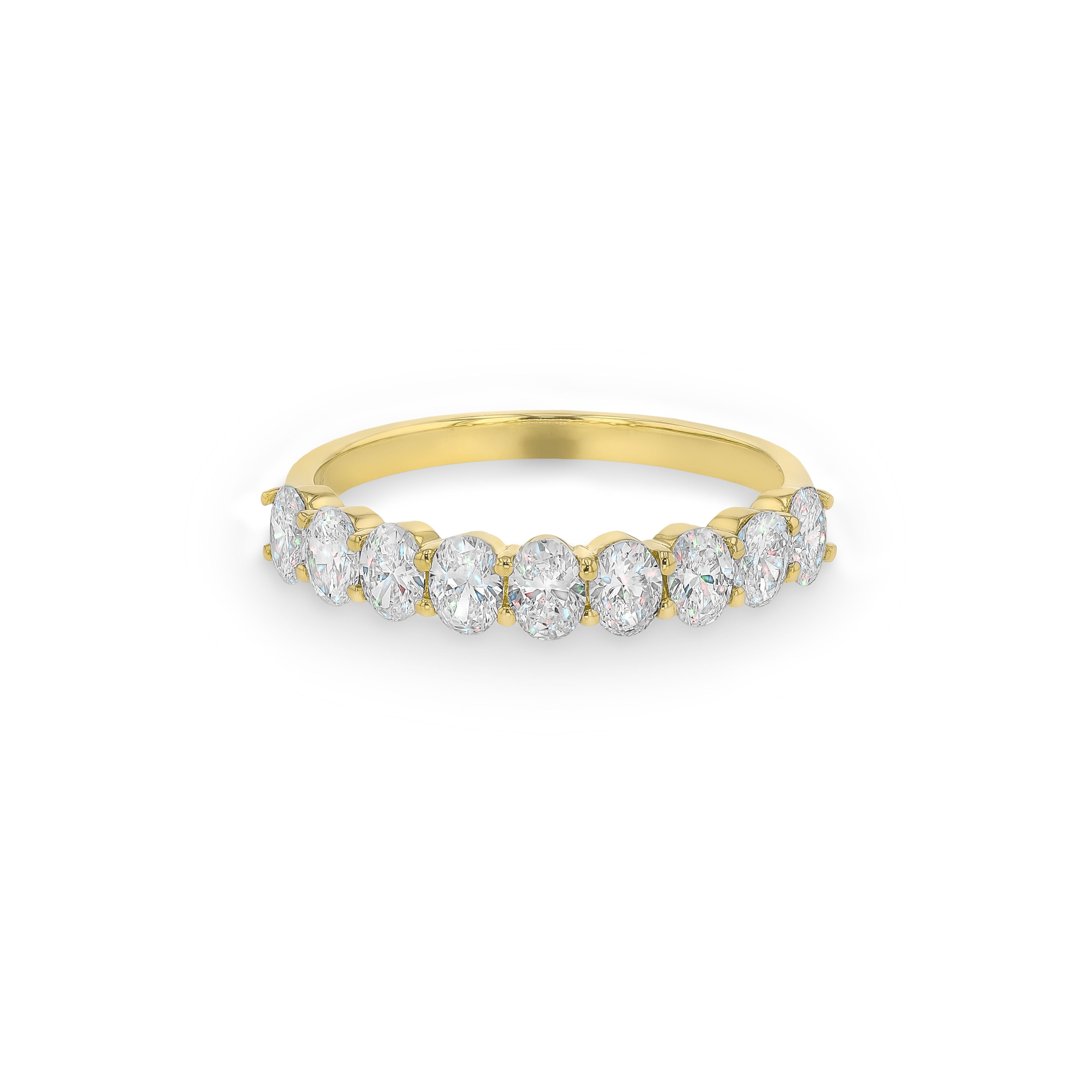 18ct Yellow Gold Lab Grown Diamond Oval 1ct Ring