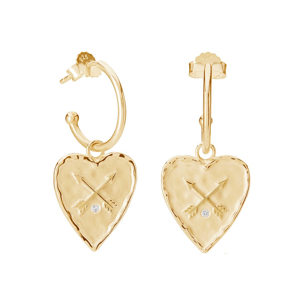 Murkani Heart earrings in 18ct Yellow Gold Plate