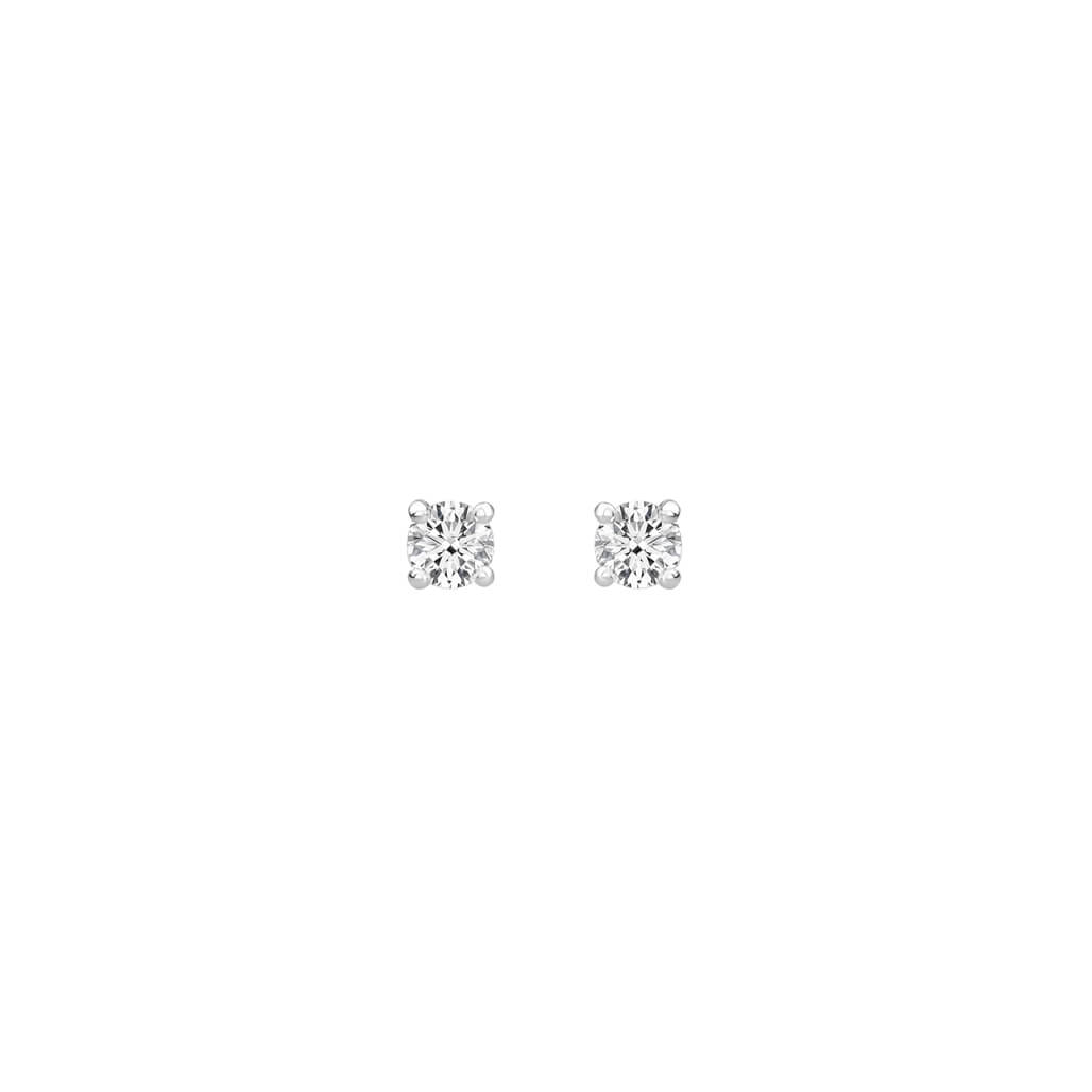 Murkani Petites 3mm White Topaz Stone Earrings Set In Sterling Silver
