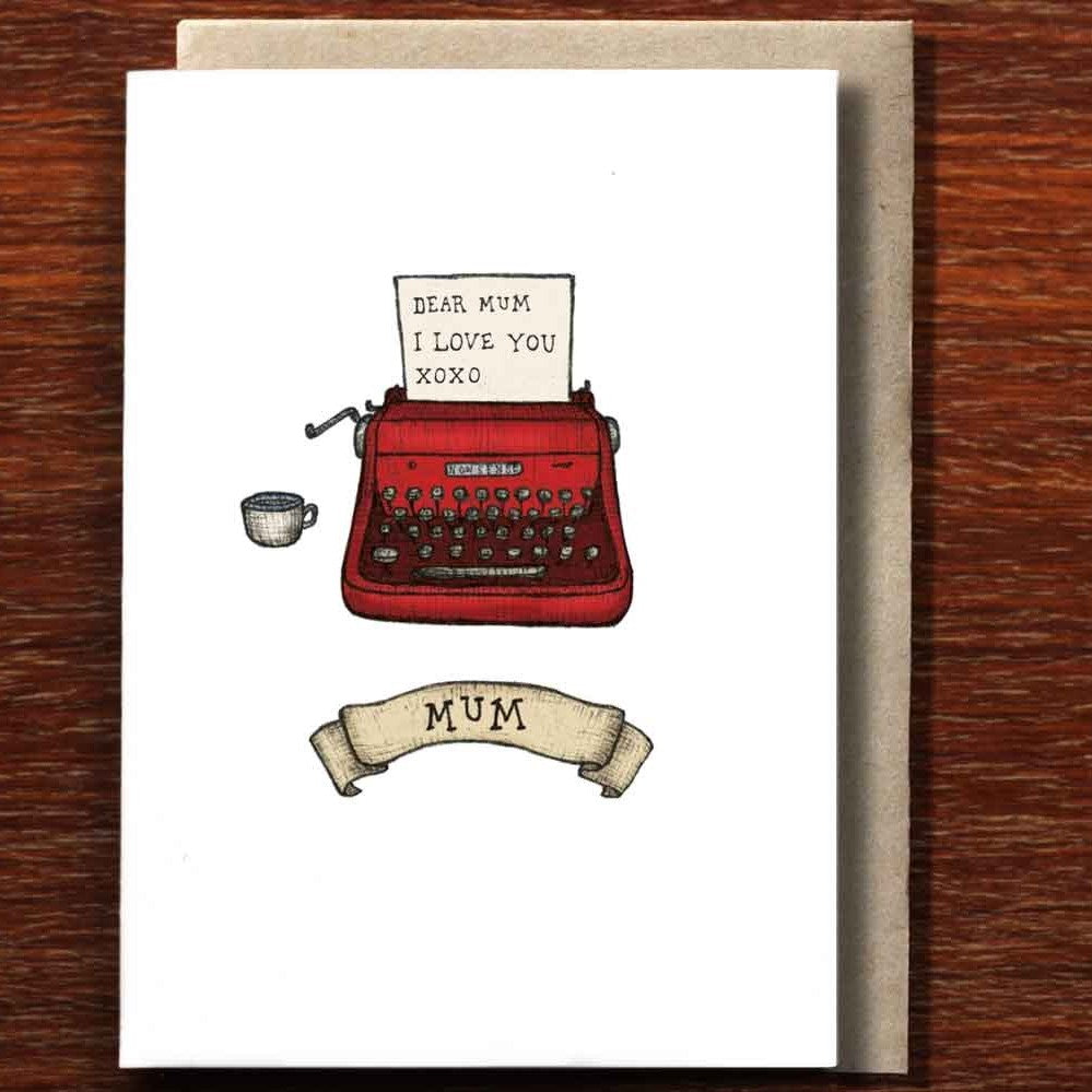 The Nonsense Maker- Mum Typewriter - Greeting Card