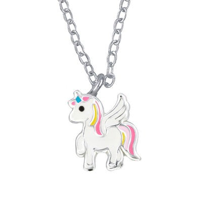 Sterling Silver Unicorn Pendant and Chain