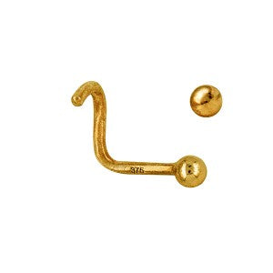 9ct Yellow Gold 2.5mm Round Nose Stud