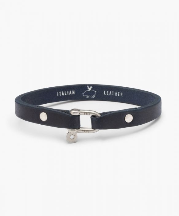 Pig & Hen VICIOUS VIK LEATHER NAVY | SILVER