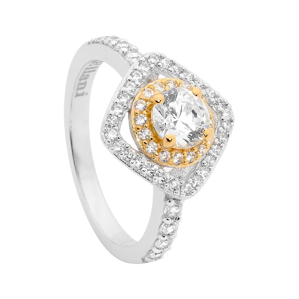 Gold Plated Sterling Silver Cubic Zirconia Ring