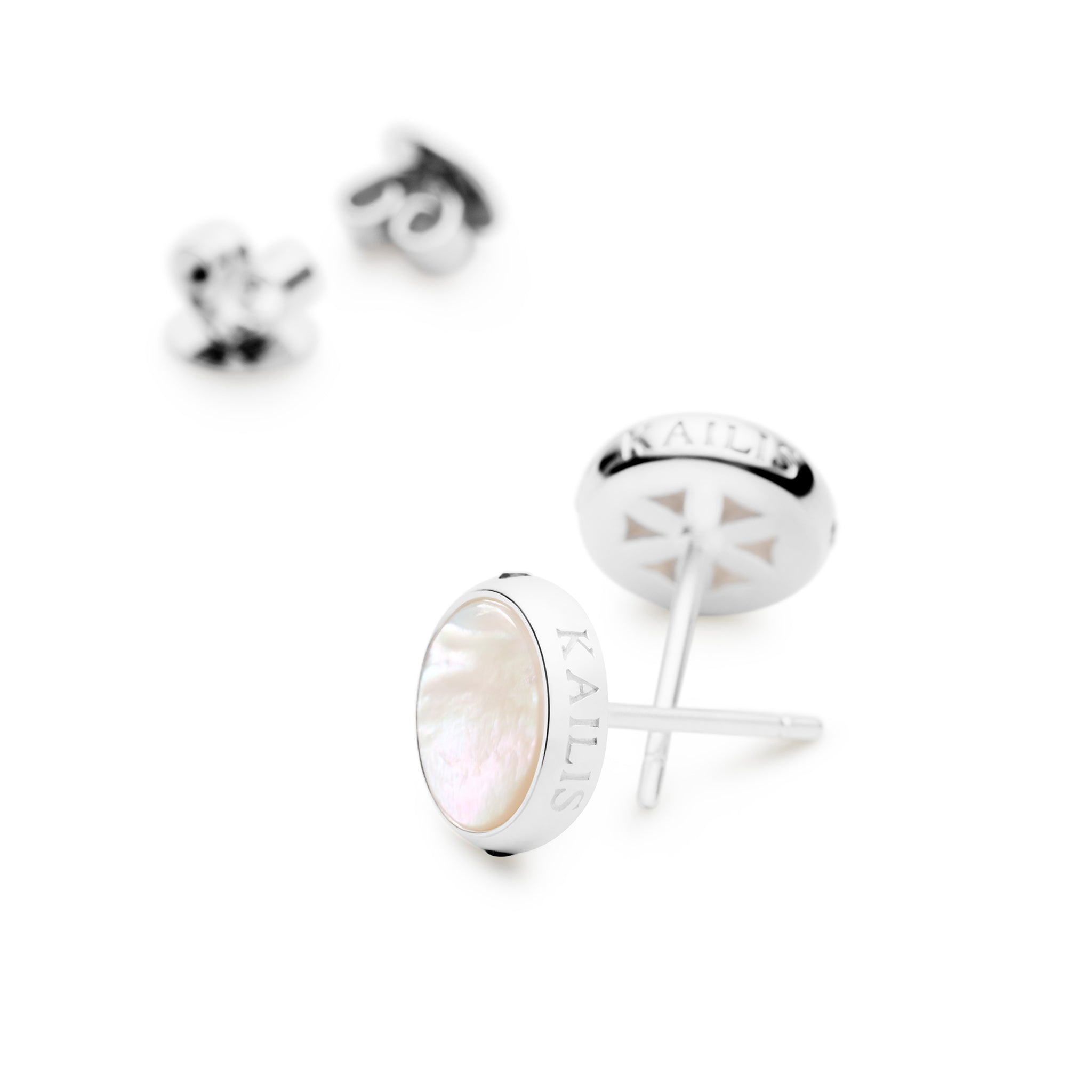 Kailis Silver Reflection Stud Earrings Small