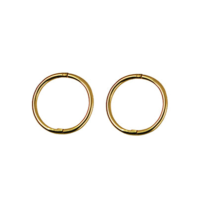 Yellow Gold Plated Small Plain Sleepers