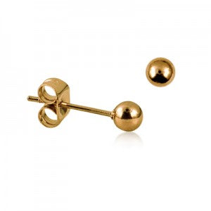 Steel Gold 4mm Solid Ball Stud