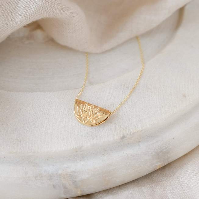 By Charlotte Gold Lotus Short Necklace