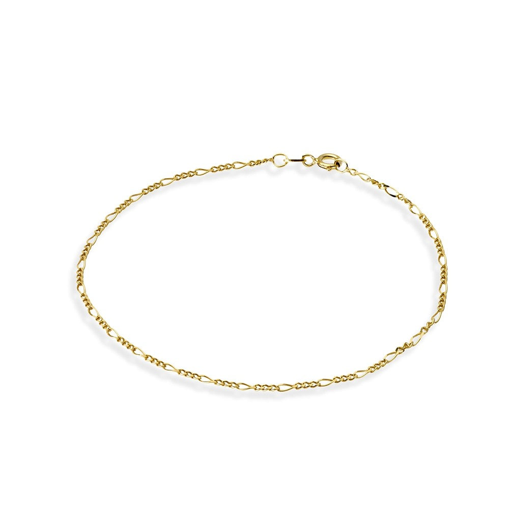 Gold Plated Figaro Chain Anklet
