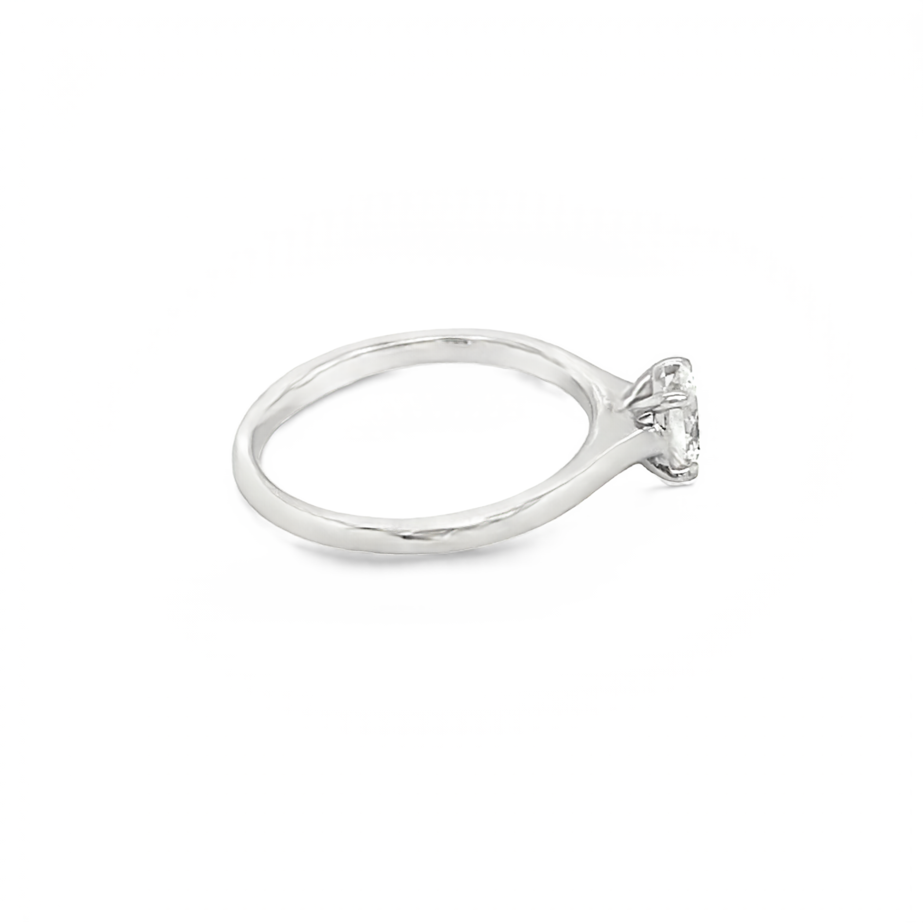 18ct White Gold 0.38ct Oval Cut Diamond Solitaire Ring