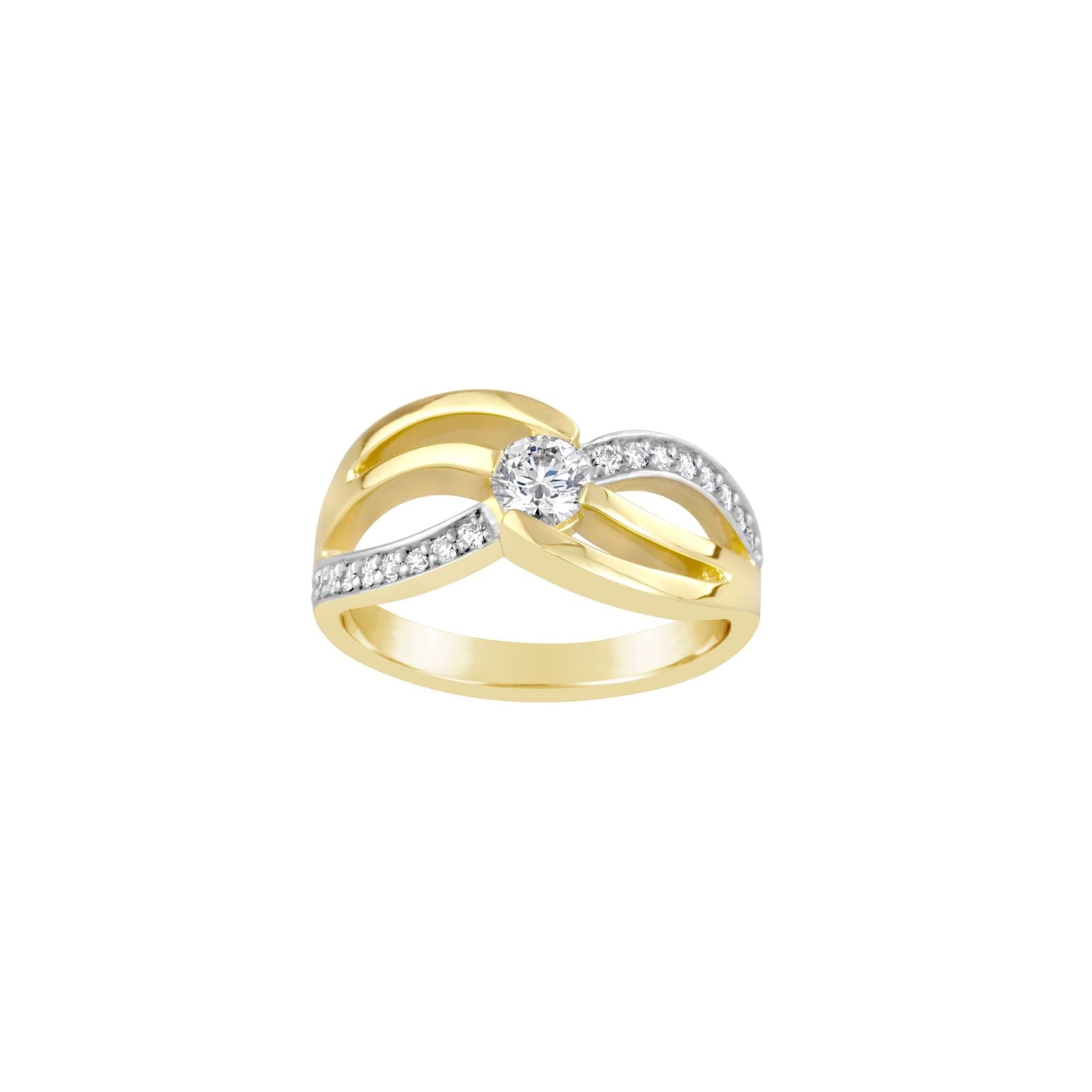 9ct Yellow Gold Diamond Dress Ring