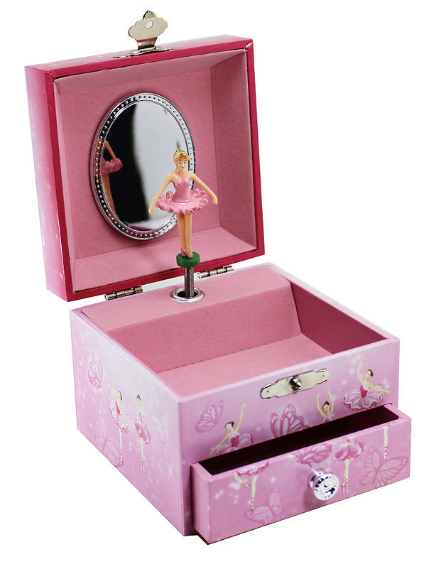 Children's Ballet Square Musical Jewellery Box