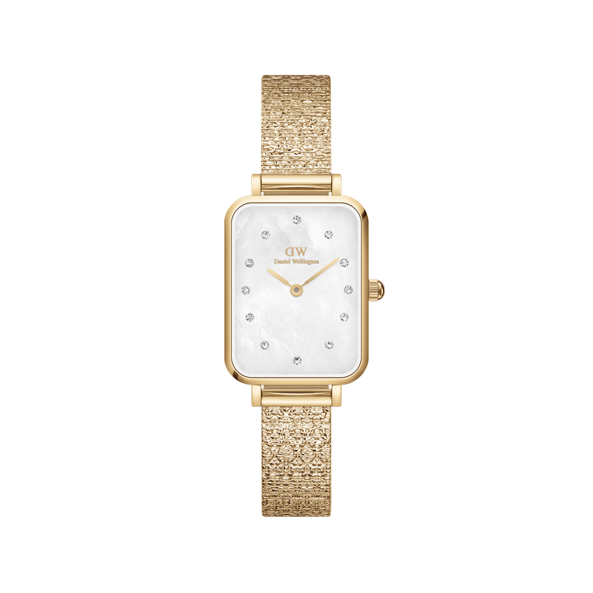 Daniel Wellington Quadro 20x26 Lumine Gold Mother of Pearl White Watch