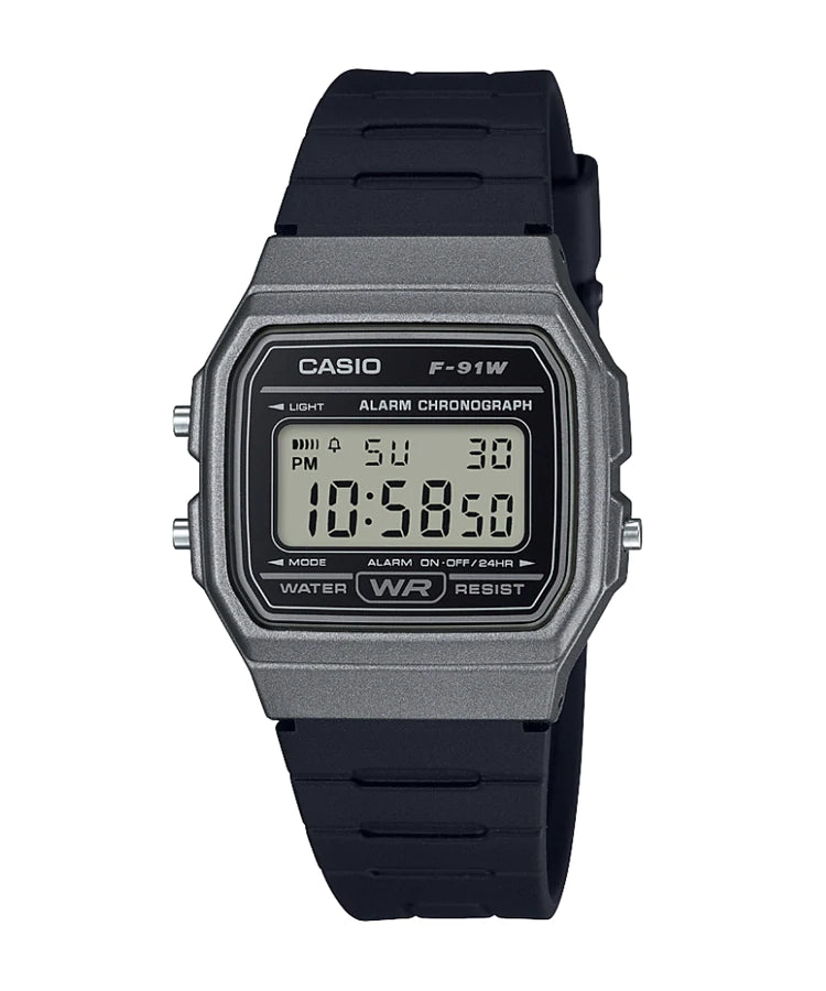 Casio Black and Silver Vintage Digital Watch