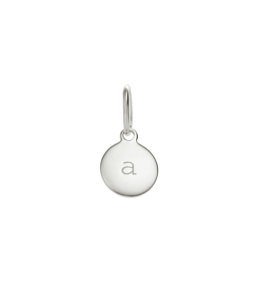 Little Kirstin Ash A-Z Circle Initial- Sterling Silver