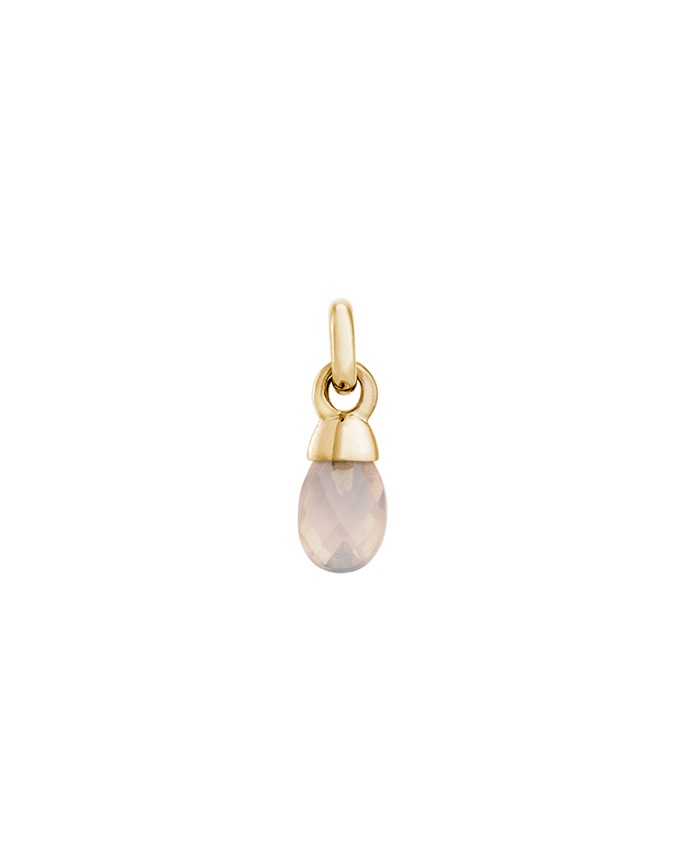 Rose Quartz Gemstone Charm- 18k gold vermeil