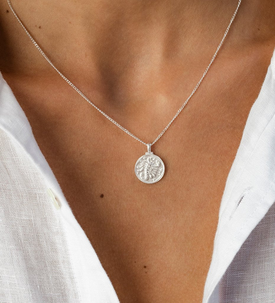 Kirstin Ash Scorpio Zodiac Necklace- Sterling Silver