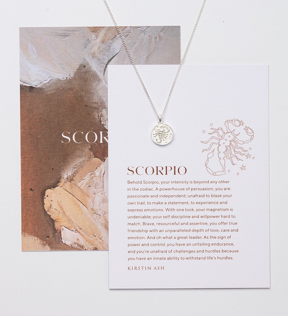 Kirstin Ash Scorpio Zodiac Necklace- Sterling Silver