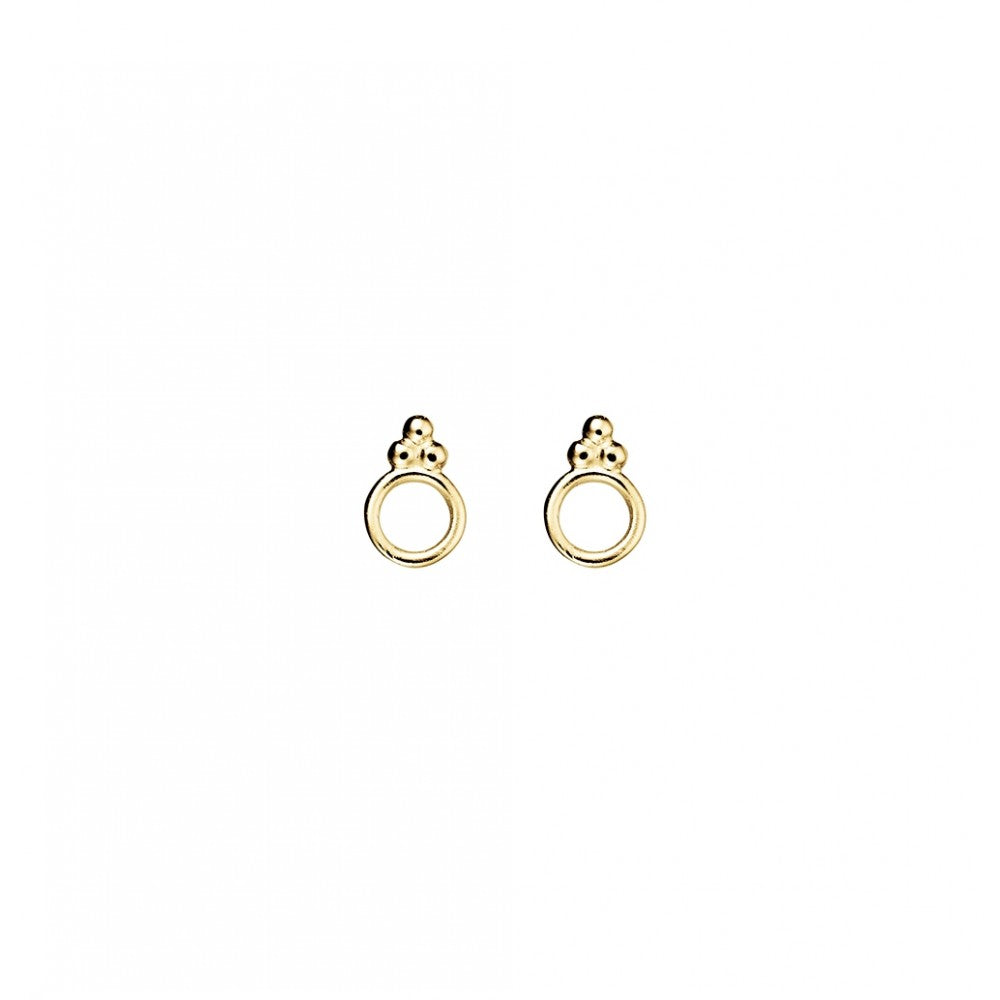 Yellow Gold Plated Stud Earrings